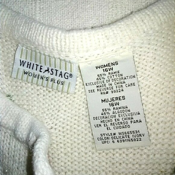 White Christmas/Holiday Sweater Vest w/Glitzy Red Cardinals Plus Size 16W - Picture 4 of 5